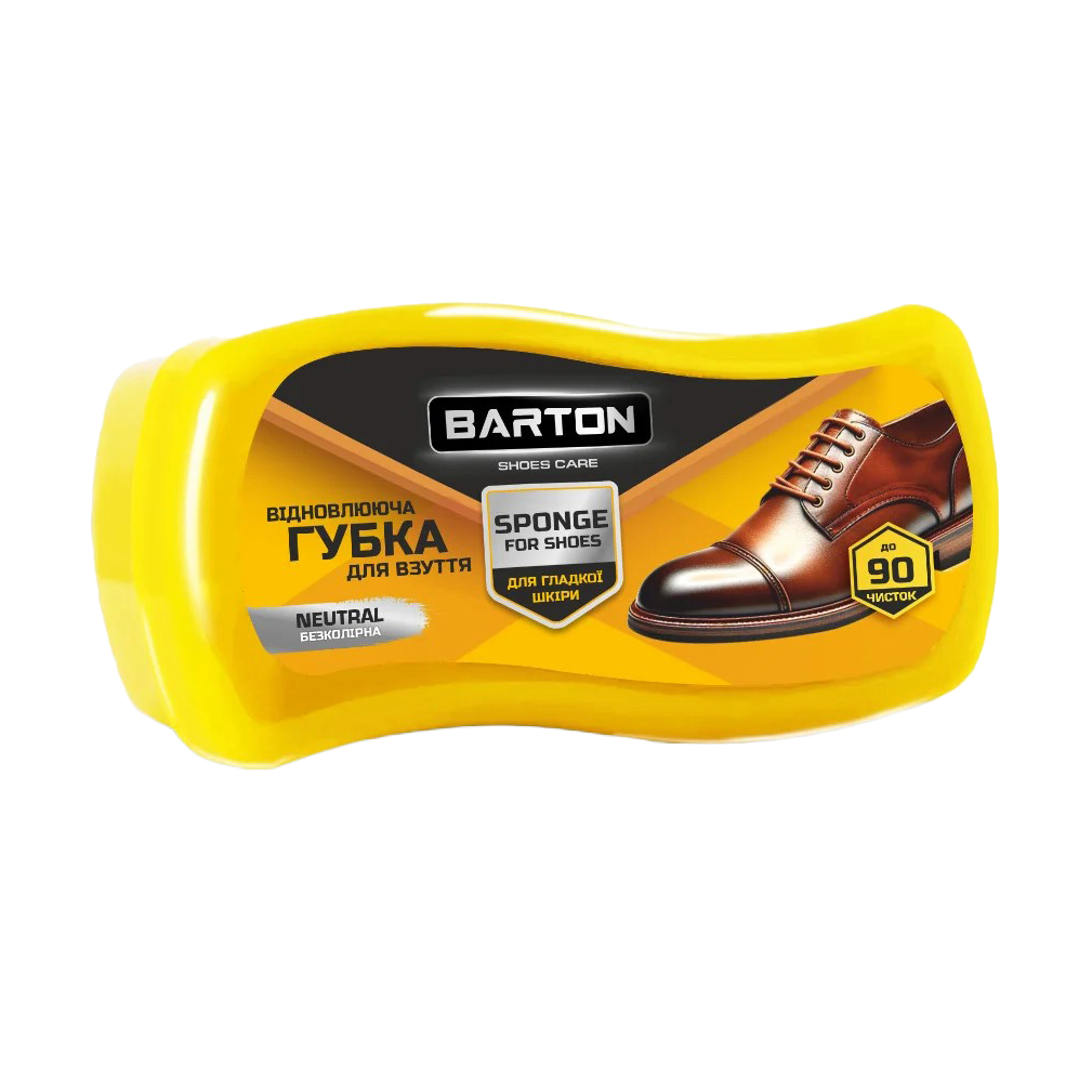 Відновлювальна губка для взуття Barton Sponge для гладкої шкіри, безбарвна, 1 шт